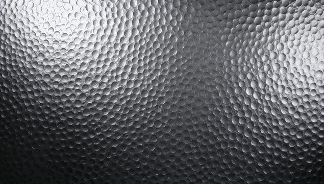 Textured Glass Panel with Round Bubbles and Reflective Surface