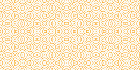 Fototapeta premium Seamless brown pattern circles line fabric curl transparent design. minimal overlapping pattern with waves pattern with waves white geometric retro background.