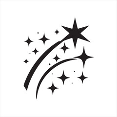 Stargazing constellation abstract silhouette line art logo design concept illustration idea