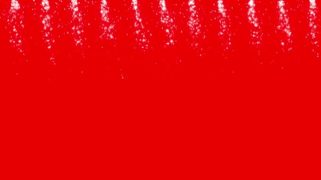 Vibrant red background with white gradient sparkles