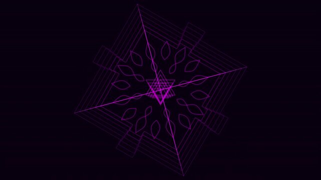 Seamless 4K loop of Sahasrara Crown Chakra Sri Yantra sacred geometry kaleidoscope motion. Ideal for deep meditation, yoga studios, VJ sets, trance visuals, spiritual awakening, and sound baths.