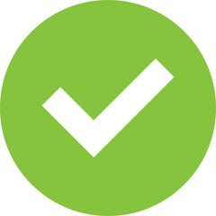Green check mark, isolated tick symbols, verification signs, and an approval badge. Flat and modern checkmark design. © dtfashion7