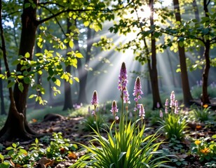 Obraz premium Morning Glory Enchanted Forest