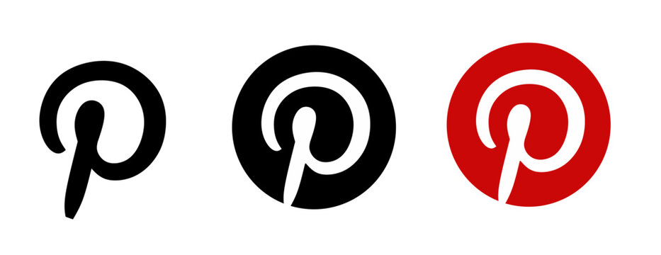 Vector illustration of pinterest icon set