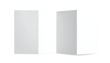 Naklejka premium A 3D illustration showcasing an open, blank tri-fold brochure, perfect for mockup presentations and design concepts
