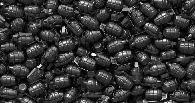 Playful 3D bomb transition animation with multiple metallic bomb objects sweeping across the screen. Great for fun action edits, gaming visuals, and motion graphics. 4K UHD with alpha channel.