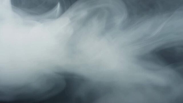 Thick Smoke Cast. Imagine Dense White Mist Drifting Across Mysterious Dark Setting With Swirling Tendrils