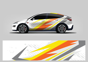 modern background for sport car livery wrap design, vehicle wrap sticker and decal © Lancar