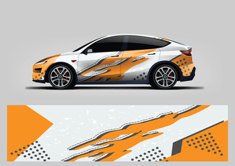 Abstract background for sport car livery wrap design, vehicle wrap sticker and decal © Lancar
