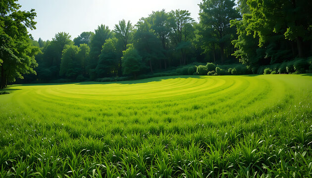 Peaceful green countryside field nature landscape