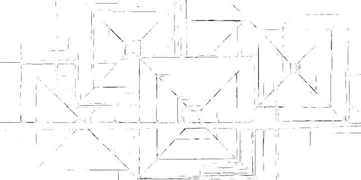 Abstract geometric square pattern background with minimalist thin black lines minimalist architectural blueprint or technical drawing style.