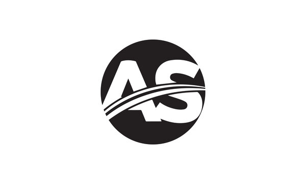 Modern Letter AS Logo Design, Creative Alphabet AS Icon
