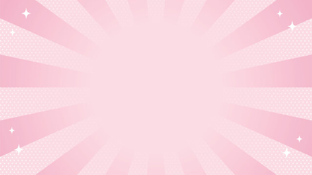 Mother's Day pink sunburst background with copy space. Thank you mom greeting banner 母の日 放射状背景 ピンク 感謝 メッセージカード バナー テンプレート