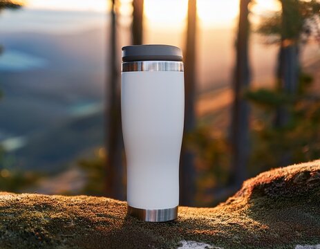 blank white insulated tumblers reusable travel mugs stainless steel cups for hot and cold drinks mug mockup tumbler mock up