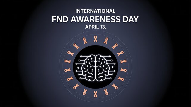 A graphic design promoting international fnd awareness day observed annually on the thirteenth april