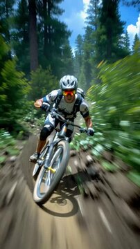 biker in action
