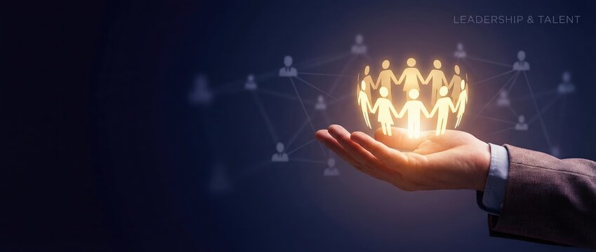 Empowering leaders and talent development in business corporate environment inspirational content professional viewpoint collaboration and growth concept