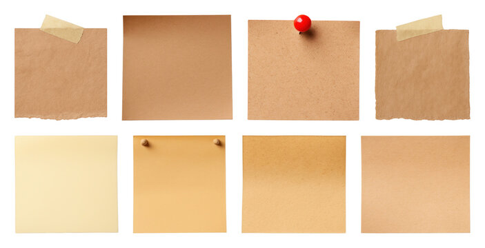 PNG Blank paper notes collection display on transparent background