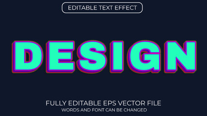 Design editable 3d bold text effect