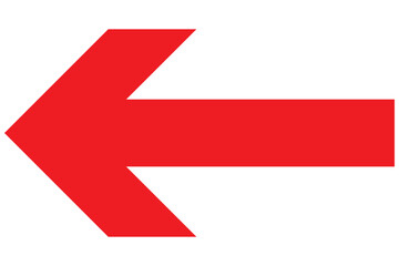 red arrow pointing right and left. Vector illustration on white background . Long arrow vector icon. Straight long arrow icon, right left bold arrow icon.