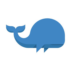 Obraz premium Whale Illustration of a Big Blue Ocean Animal