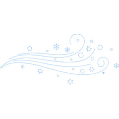 Fototapeta premium Wind Blowing Snowflakes 