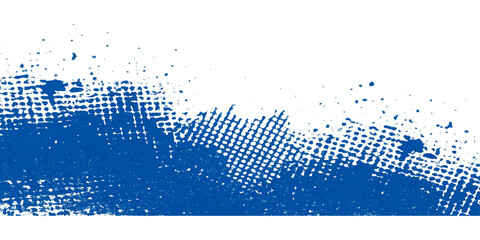 Abstract blue background with halftone dots and a digital world map vector illustration creates a global business concept banner featuring an artistic grunge paint splash and light texture design © Hena