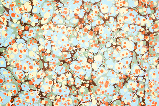 Traditional Turkish marbled paper artwork background