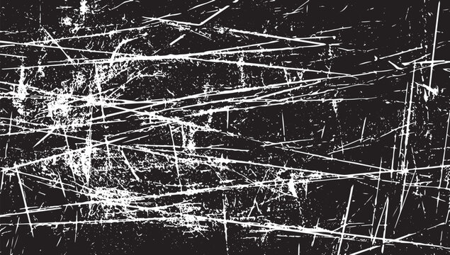 Distressed black background with white scratches and grunge texture