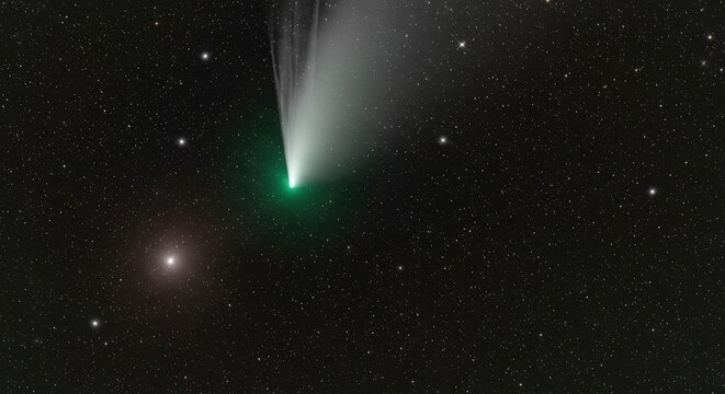 Spectacular view of Comet C2022 E3 ZTF in the night sky.