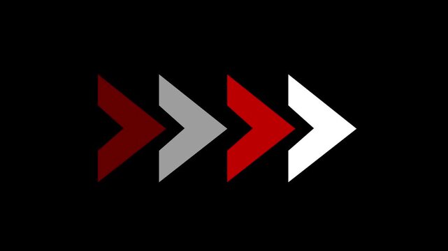 Right arrow looping animated. direction arrow sign motion.4k video