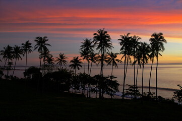 Obraz premium Sunset at Senggigi Beach, Lombok Island, NTB, Indonesia