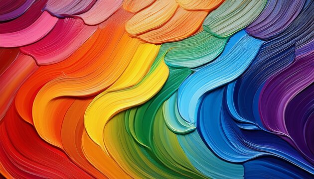 rainbow color swatch abstract paint strokes artistic texture vibrant hues colorful design