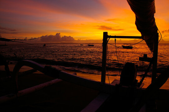 Sunset at Senggigi Beach, Lombok Island, NTB, Indonesia