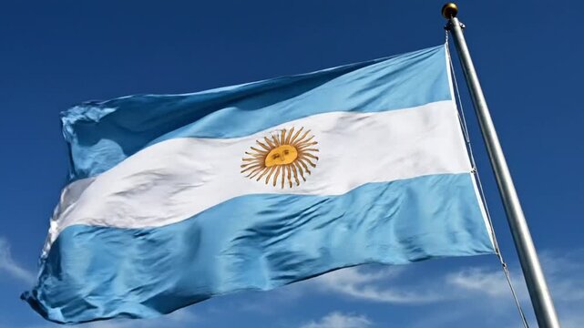 Argentine flag waving high 6.