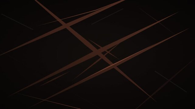 Dynamic abstract pattern of luminous bronze lines creating a modern and futuristic visual experience flowing elegantly across a dark background in a