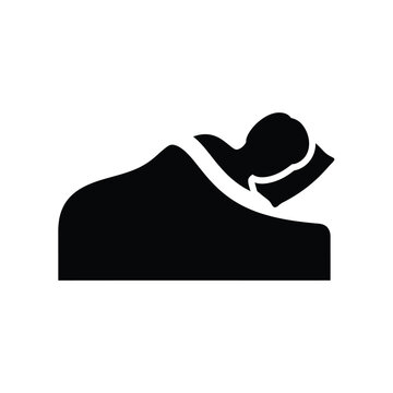 Person sleeping in bed icon 4.