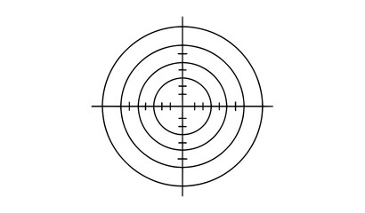 Precision target sight crosshair reticle icon isolated aiming practice target vector