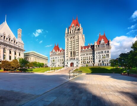 albany ny state capitol building empire plaza square scenic view