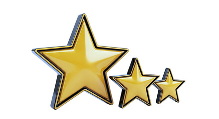 Obraz premium Three Golden Stars