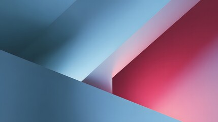 An abstract geometric background with diagonal shapes and soft gradients in shades of blue and red. The contrast and balance are perfect for branding, website design, technology, and creative layouts.