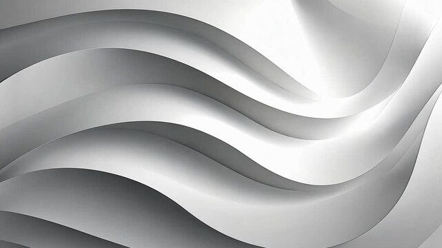Flowing White Waves of Paper Texture for Minimalist Background Design