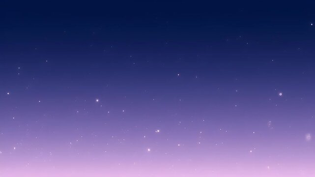 Beautiful gradient twilight sky filled with twinkling stars and soft ethereal glow