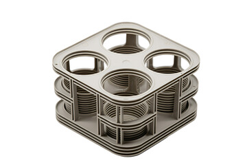 Obraz premium A detailed and intricate silver metal emblem featuring a shield and crown design