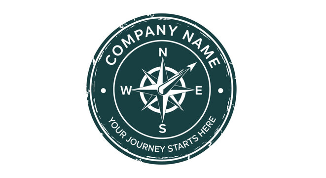 Green compass logo with directional guidance.