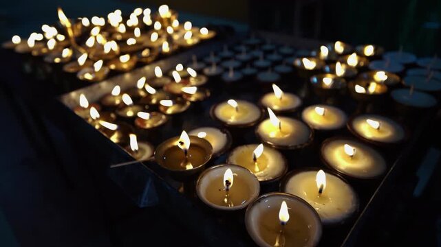 close up view of the Candles 