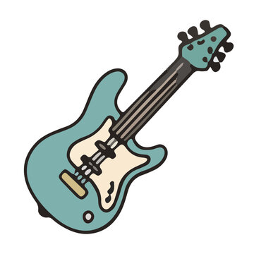Blue Electric Guitar Icon