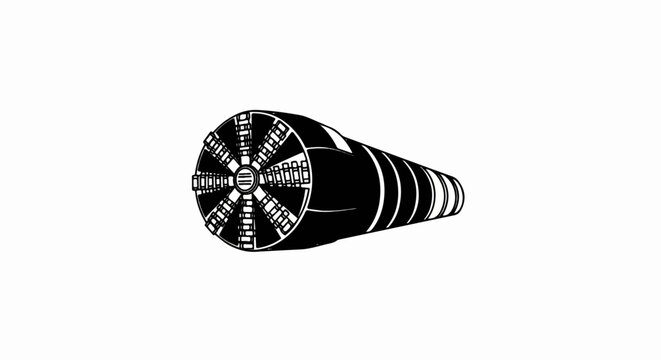 Tunnel boring machine with cutting head and segmented cylindrical body