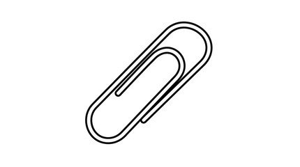 Obraz premium A single metal paper clip.