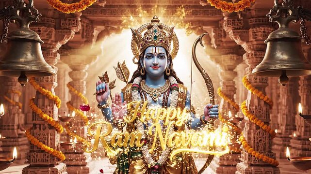 Divine Lord Rama Ram Navami Greeting Video